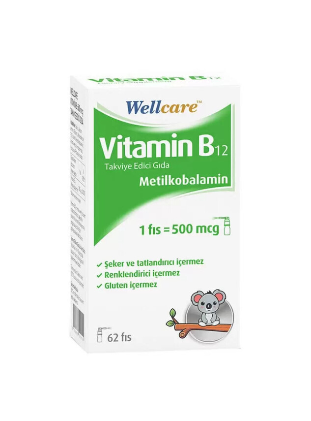 Wellcare Vitamin B12 500mcg 5 ml - 62 Puff - Wellcare