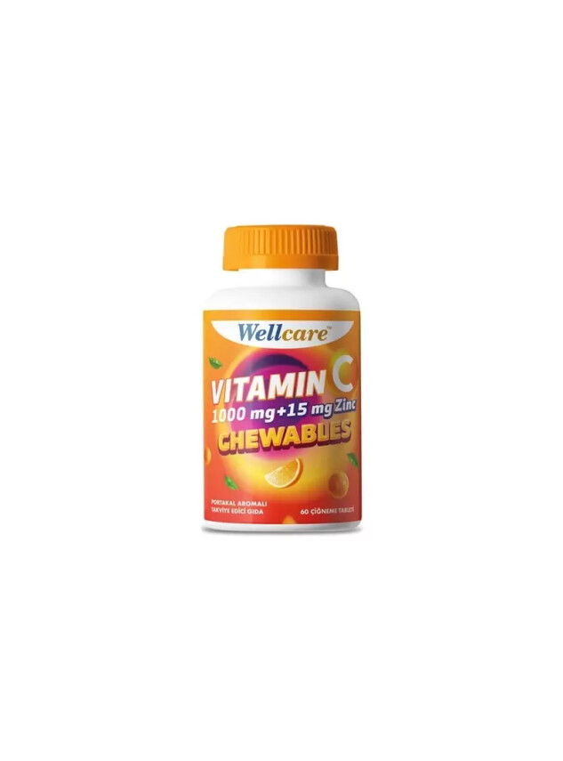 Wellcare Vitamin C 1000 mg + 15 mg Zinc Chewable 30 Tablet - Wellcare