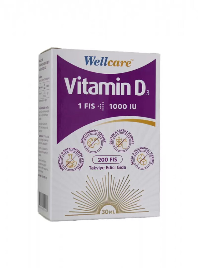 Wellcare Vitamin D3 1000 IU 30 ml - Wellcare