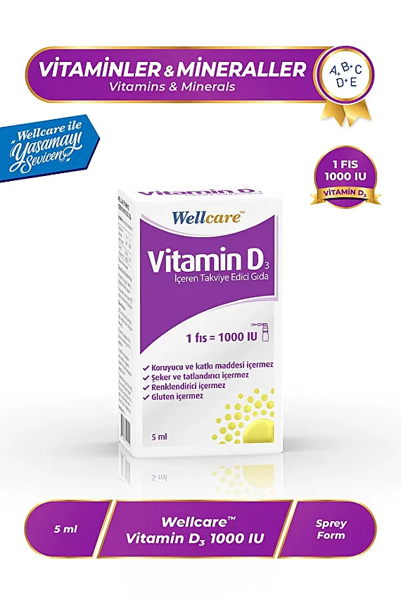 Wellcare Vitamin D3 1000 IU 30 ml - 1