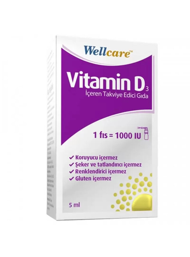 Wellcare Vitamin D3 1000 IU 5 ml - Wellcare