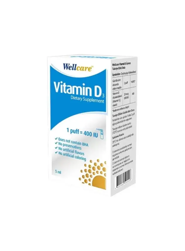 Wellcare Vitamin D3 400 IU 5ml - 1