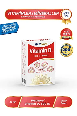 Wellcare Vitamin D3 600 IU 30 ml - Wellcare