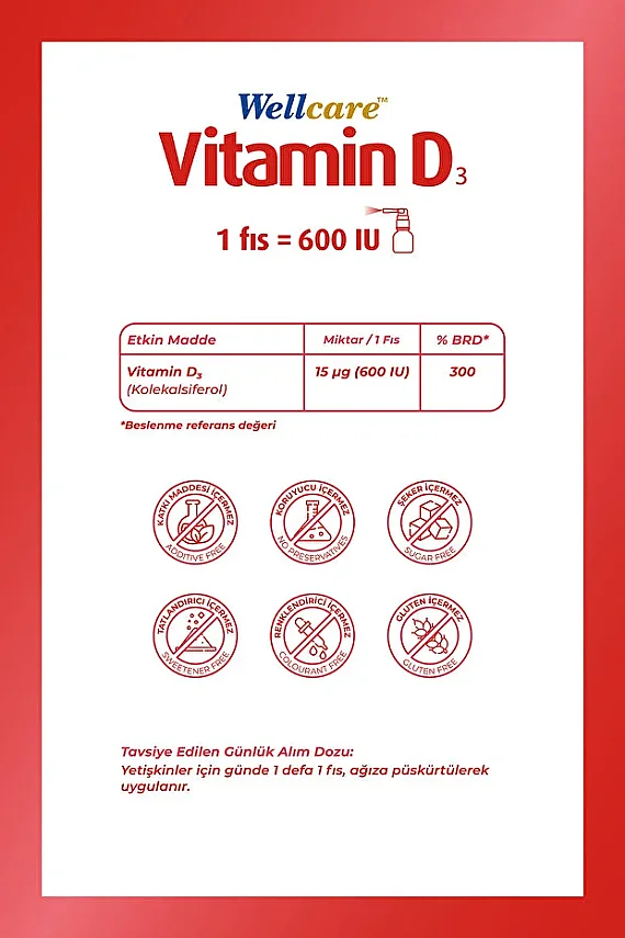 Wellcare Vitamin D3 600 IU 30 ml - 2