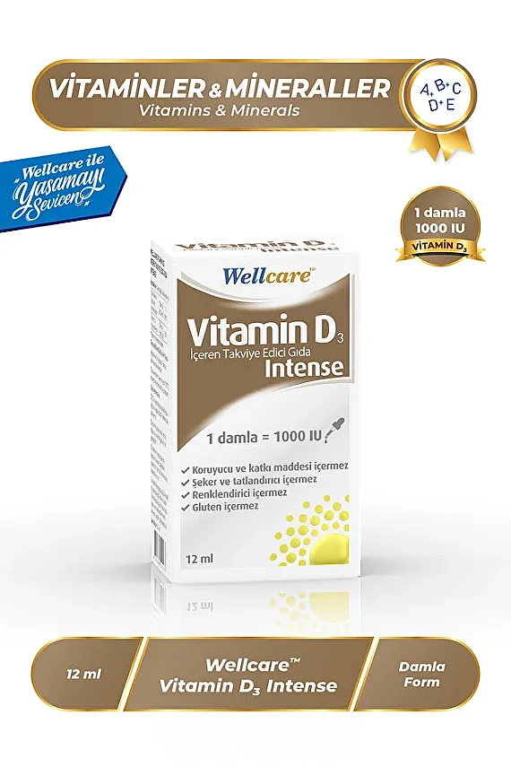 Wellcare Vitamin D3 Intense 1000 IU 12 ml - 1