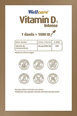 Wellcare Vitamin D3 Intense 1000 IU 12 ml - 2