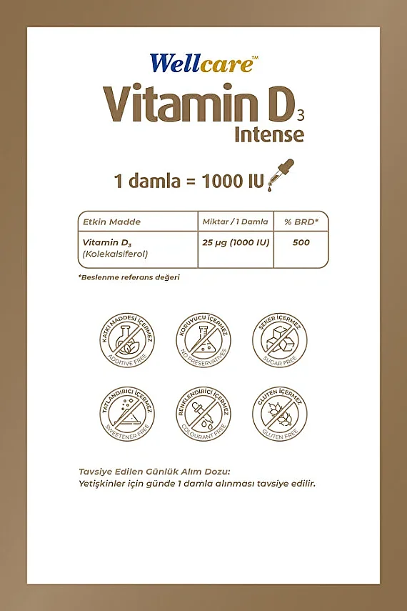 Wellcare Vitamin D3 Intense 1000 IU 12 ml - 2