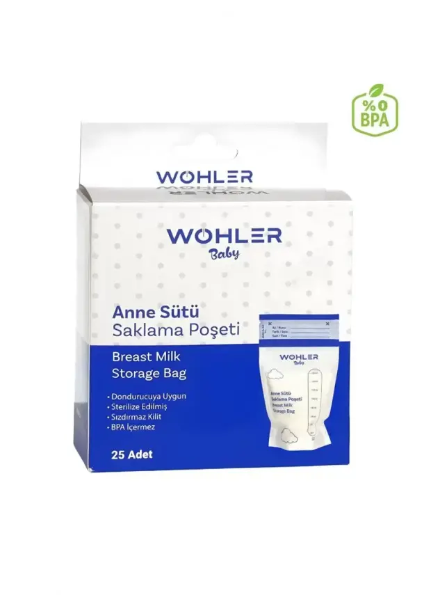 Wohler Baby Anne Sütü Saklama Poşeti 25 Adet - 3