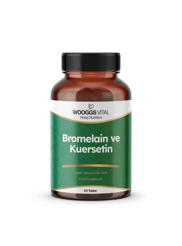 Wooggs Vital Bromelain ve Kuersetin Takviye Edici Gıda 60 Tablet - 1
