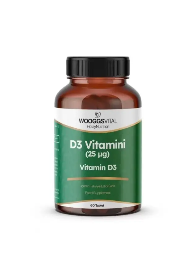 Wooggs Vital Vitamin D3 Takviye Edici Gıda 60 Tablet - 1
