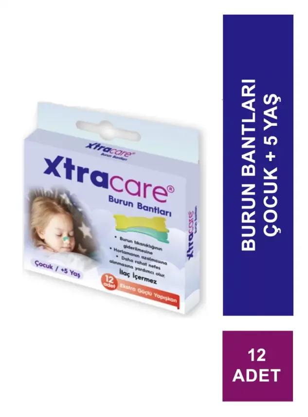 Xtracare Çocuk 5+ Burun Bantları 12 Adet - 1