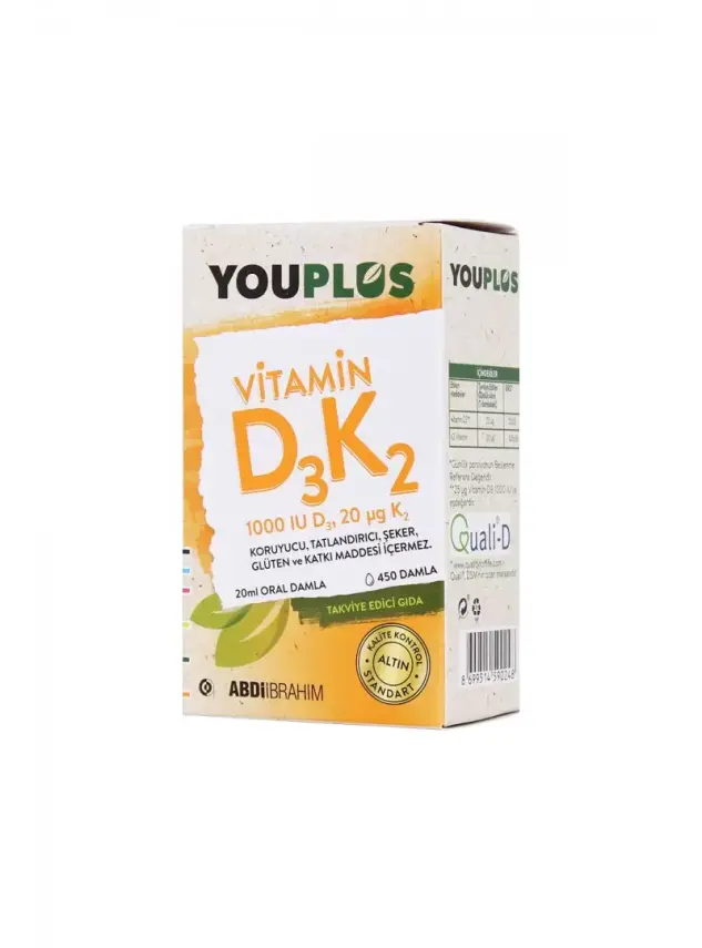 Youplus D3K2 Vitamin Damla 20 ml - 1