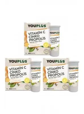 Youplus Vitamin C Çinko Propolis 20 Efervesan Tablet x 3 Adet - Abdi İbrahim