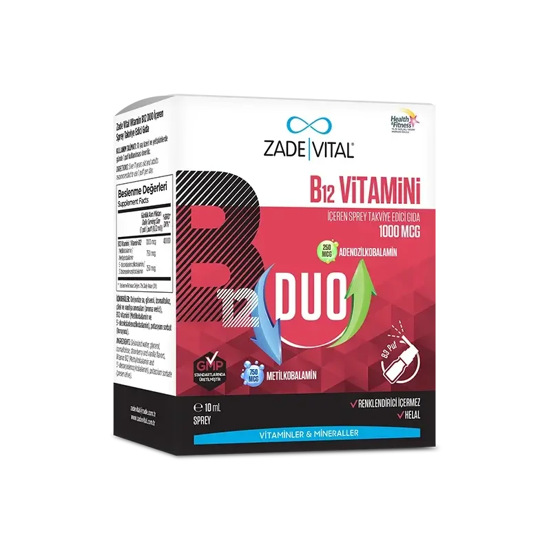 Zade Vital B12 Duo Vitamini 10ml Sprey - 2