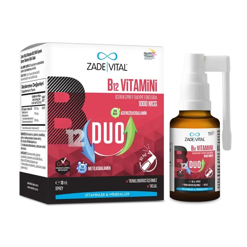 Zade Vital B12 Duo Vitamini 10ml Sprey - 1