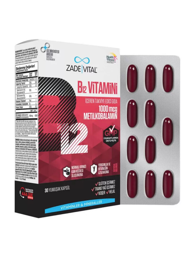 Zade Vital B12 Vitamini 30 Kapsül - Zade Vital