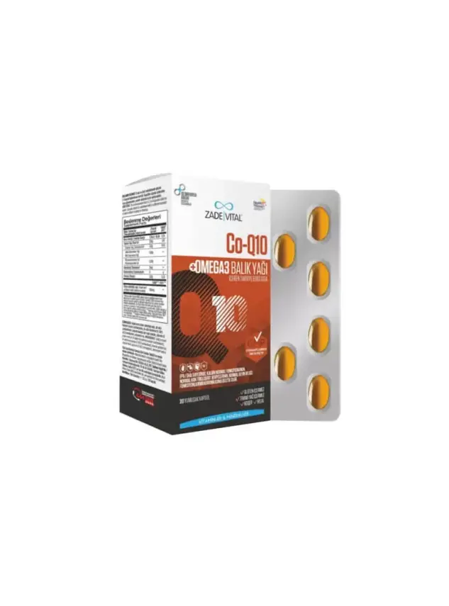 Zade Vital Co-Q10 Omega3 Balık Yağı 30 Kapsül - 1