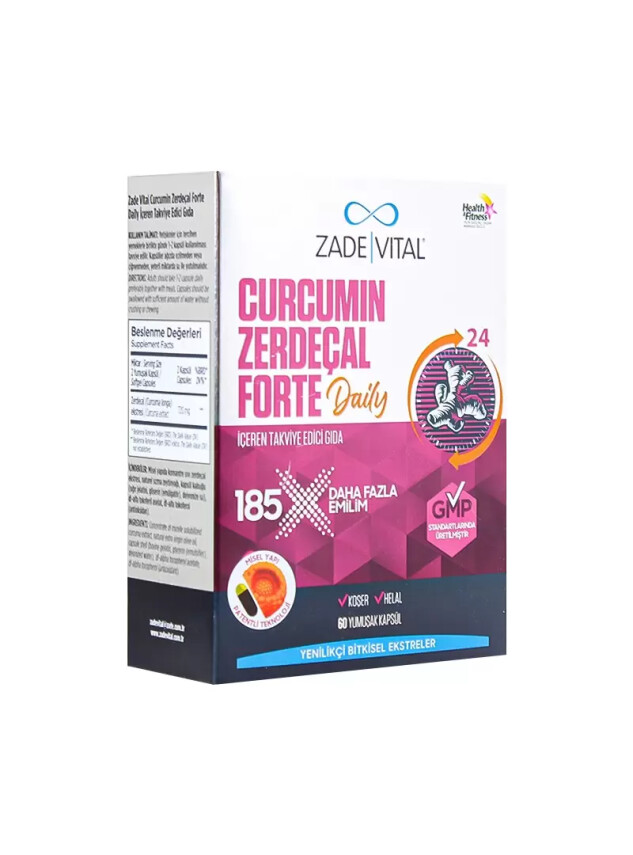 Zade Vital Curcumin Zerdeçal Forte Daily 60 Kapsül - Zade Vital