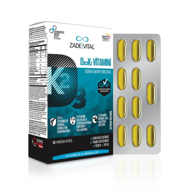 Zade Vital D3 + K2 Vitamini 30 Kapsül - Zade Vital