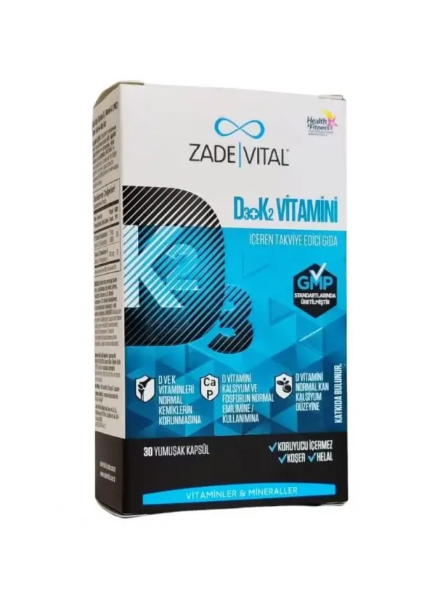 Zade Vital D3 + K2 Vitamini 30 Kapsül - 1
