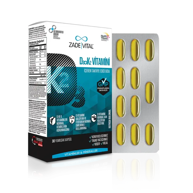Zade Vital D3 + K2 Vitamini 30 Kapsül - 1