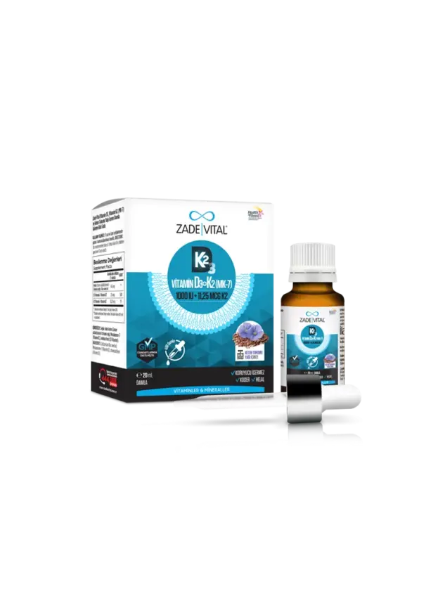 Zade Vital D3K2+Keten Tohumu Yağı Damla 20 ml - 1