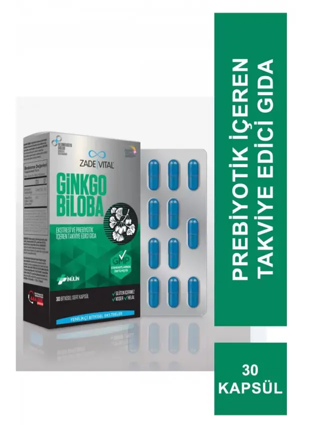 Zade Vital Ginkgo Bilabo 30 Kapsül - 1