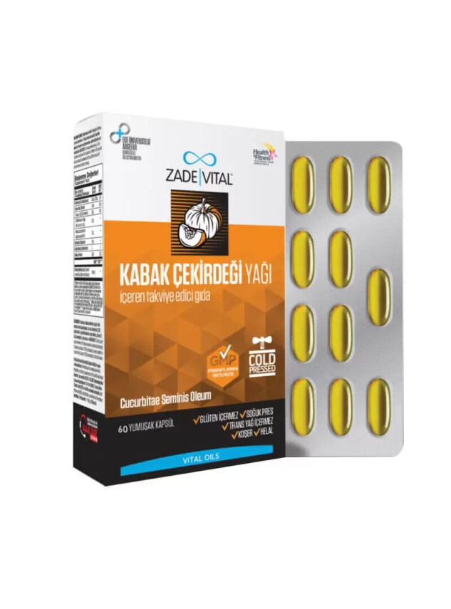 Zade Vital Kabak Çekirdeği Yağı 60 Kapsül - Zade Vital