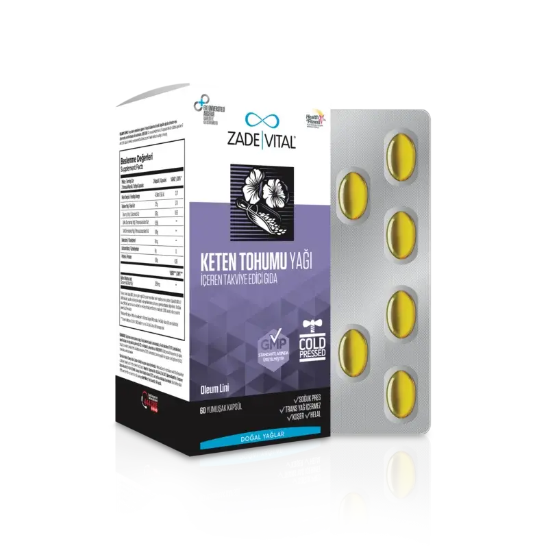 Zade Vital Keten Tohumu Yağı 60 Kapsül - 1