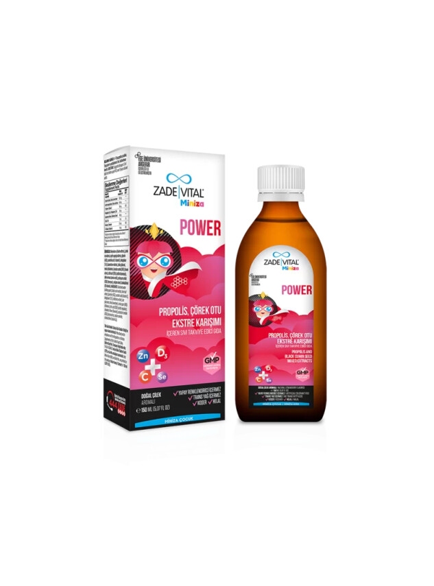 Zade Vital Miniza Power Sıvı Takviye Edici Gıda 150 ml - Zade Vital