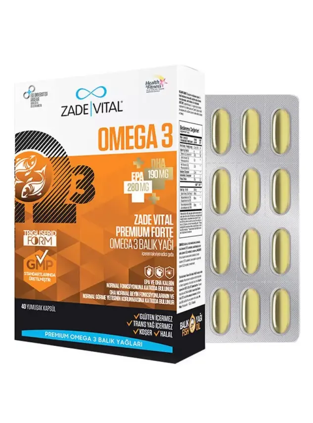 Zade Vital Omega3 Forte 40 Kapsül - 1