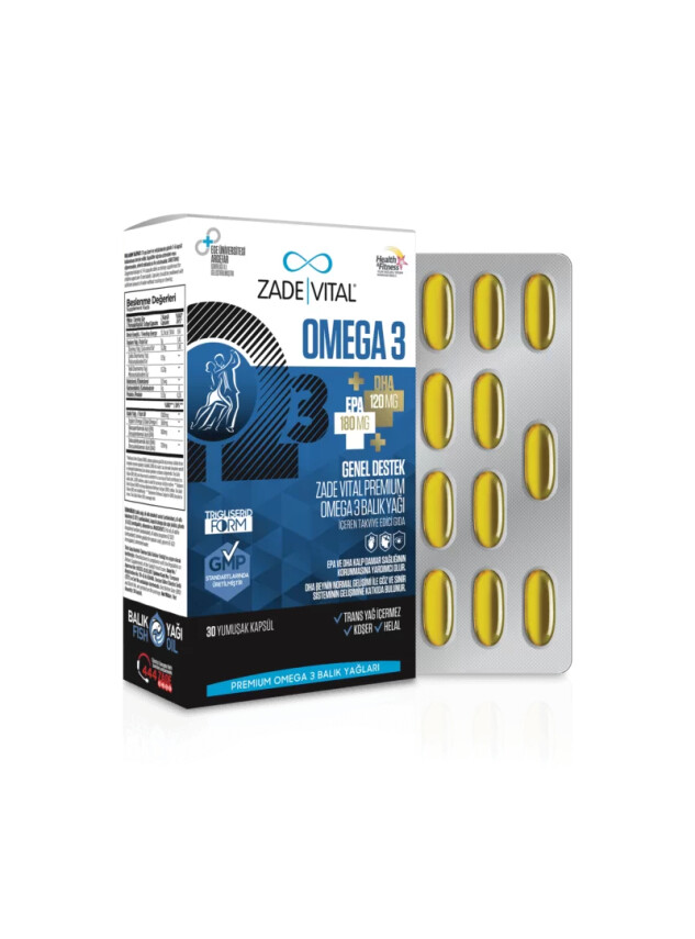 Zade Vital Premium Omega 3 Balık Yağı 45 Kapsül - Zade Vital