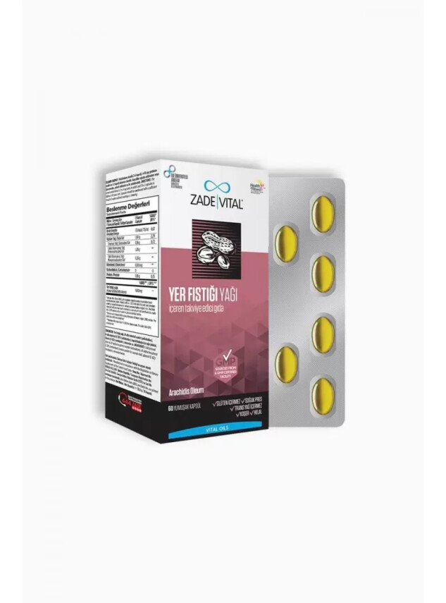 Zade Vital Yer Fıstığı Yağı 60 Yumuşak Kapsül - Zade Vital