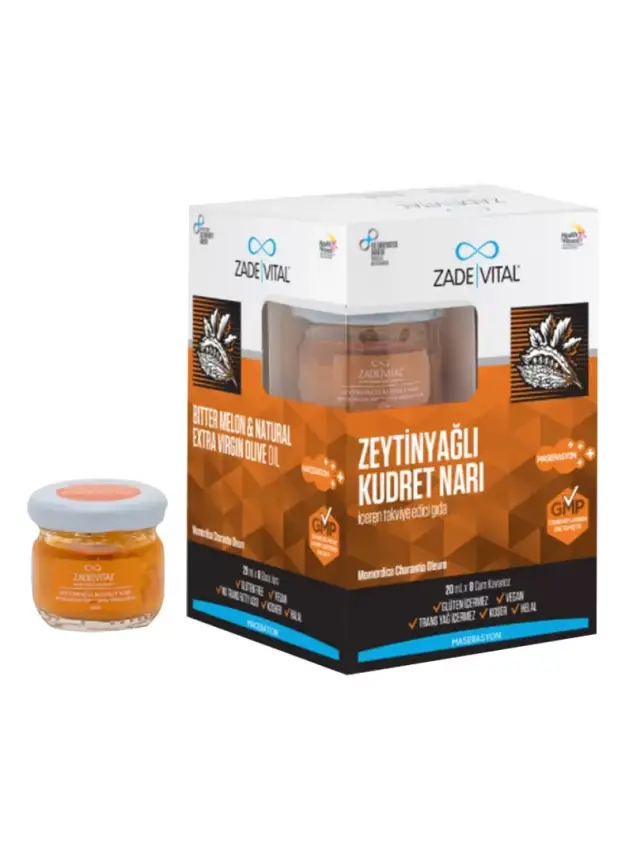 Zade Vital Zeytinyağlı Kudret Narı 20 ml x 8 Cam Kavanoz - 1