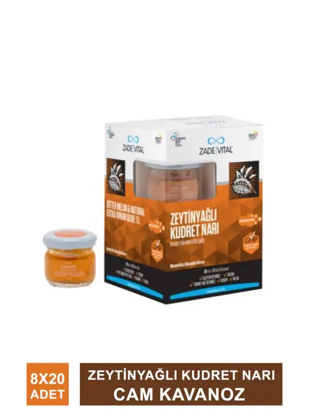 Zade Vital Zeytinyağlı Kudret Narı 20 ml x 8 Cam Kavanoz - 2
