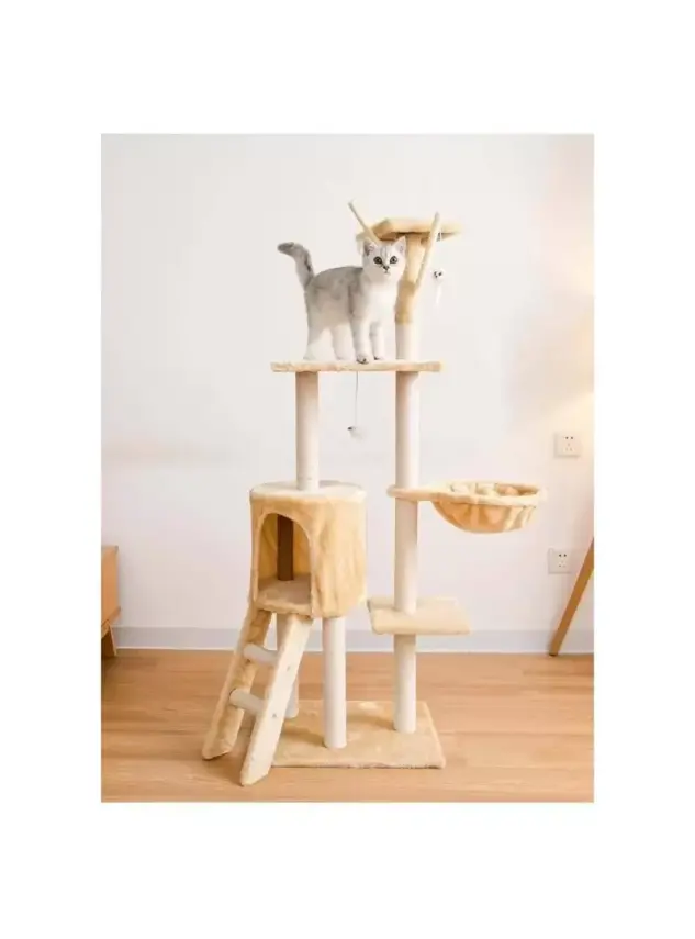 Zampa Alaska Lüks Kedi Tırmalama Ağacı 138 x 48 cm - 1