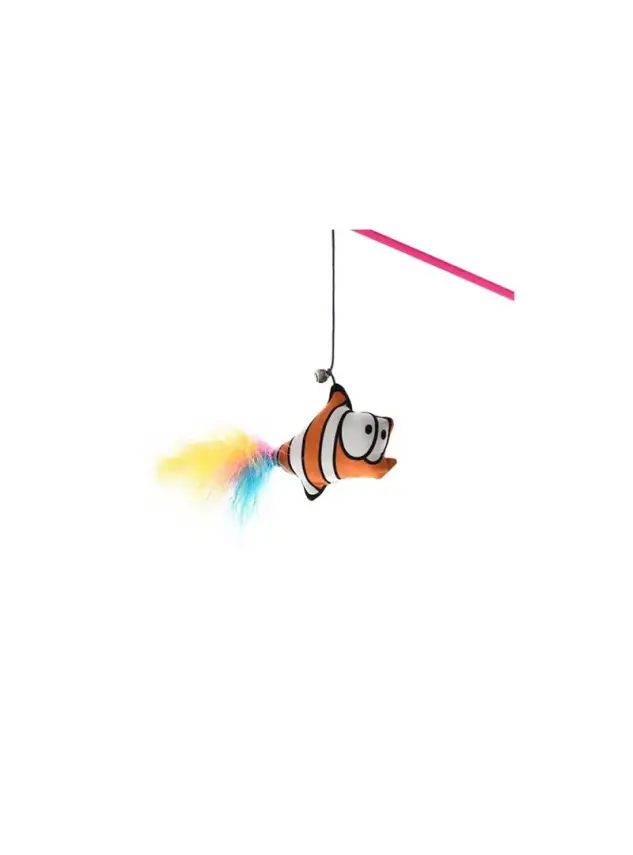 Zampa Palyaço Balığı Tüylü Peluş Kedi Oltası, 48 Cm - 1