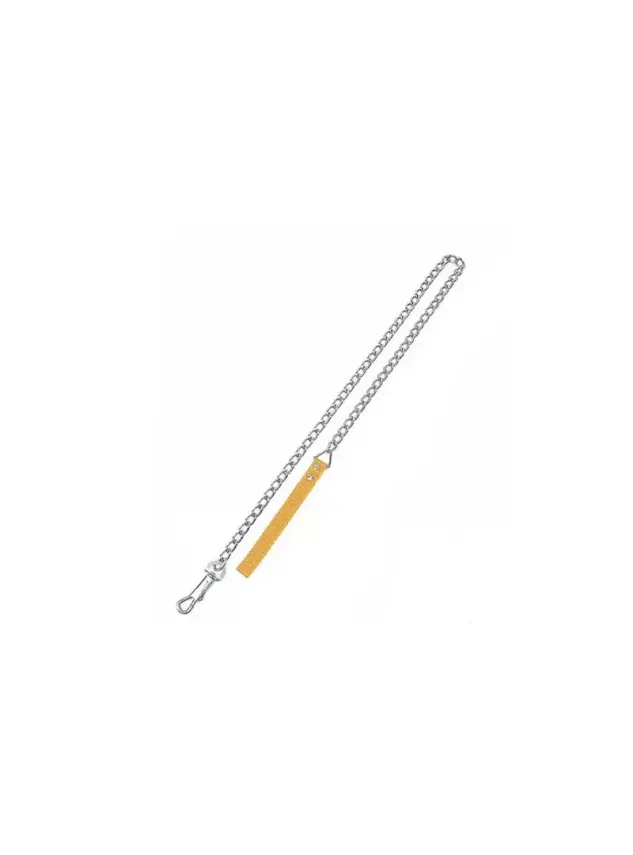 Zampa Yumuşak Dokulu Sarı Köpek Gezdirme Zinciri 3 mm x 120 cm - 1