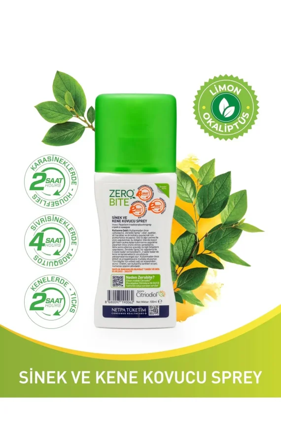 Zerobite Bitki Özlü Sinek ve Kene Kovucu Sprey 100 ml - 2