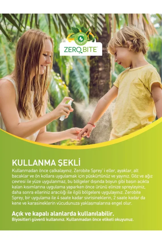 Zerobite Bitki Özlü Sinek ve Kene Kovucu Sprey 100 ml - 4