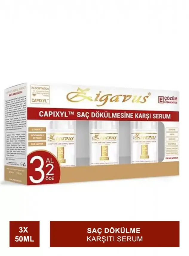 Zigavus Capixyl Saç Dökülme Karşıtı Serum 3x50ml - 3al 2öde - 2