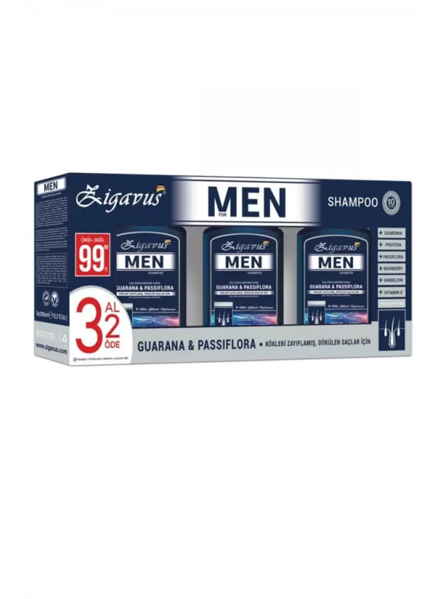 Zigavus Erkekler İçin Saç Dökülme Karşıtı Şampuan 300 ml 3 Al 2 Öde - Zigavus