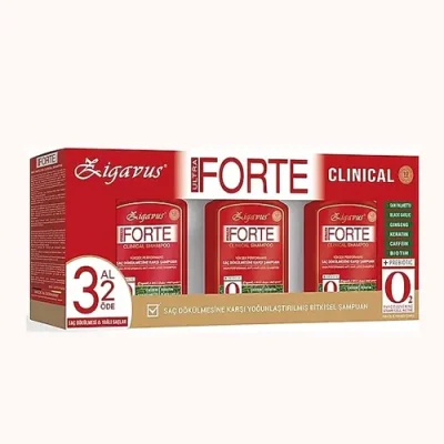 Zigavus Forte Saç Dökülmesine Karşı Şampuan - Yağlı Saçlar - 300 ml 3 Al 2 Öde - Zigavus