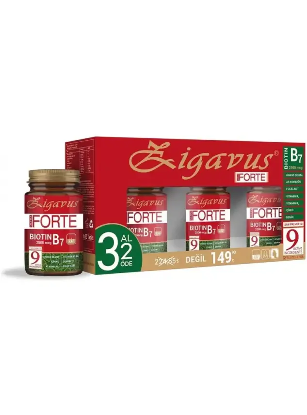 Zigavus Ultra Forte Biotin B7 2500mcg 30 Tablet | 3 Al 2 Öde - 1