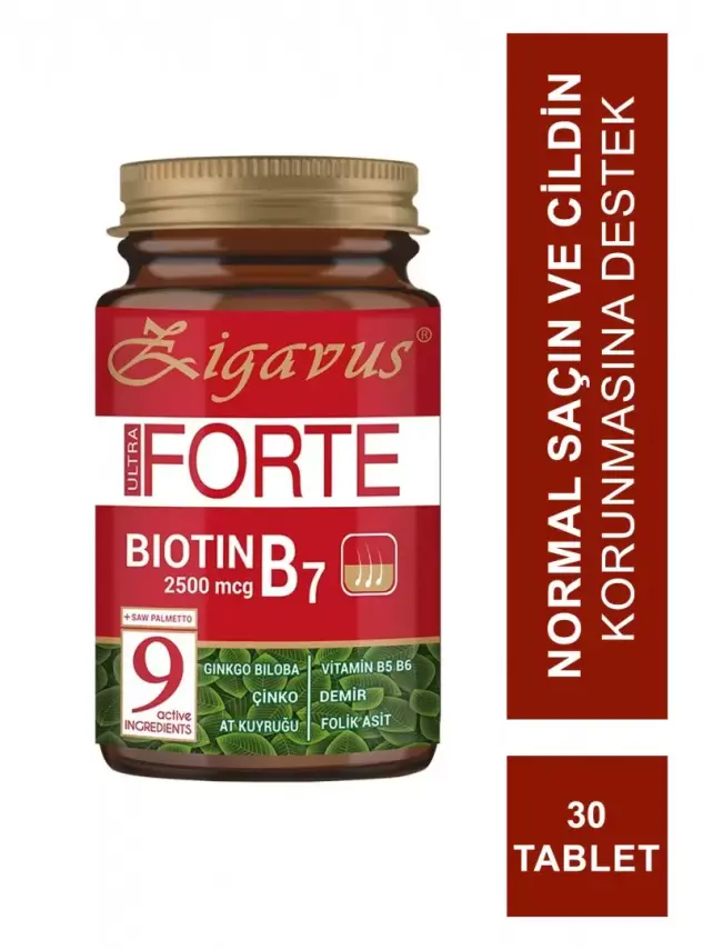 Zigavus Ultra Forte Biotin B7 2500mcg 30 Tablet - 2